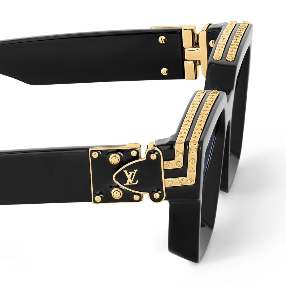 Black Sunglasses with Gold Detail